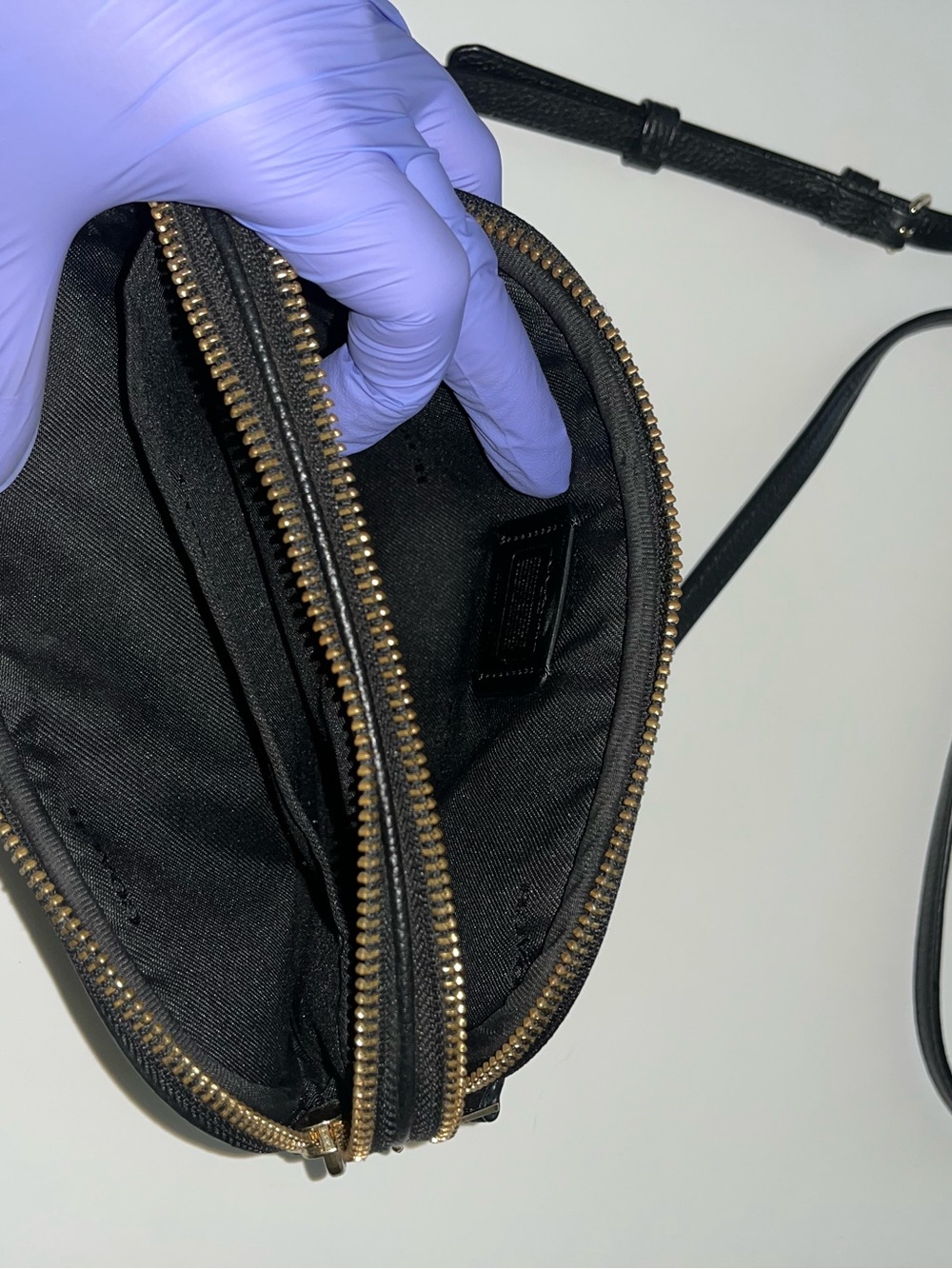 Authentic COACH Pebbled Leather Double Zip Crossbody Bag +✨BONUS free bag - Picture 8 of 14